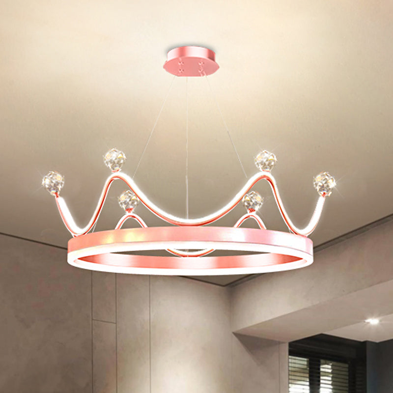 Metallic Crown Hanging Pendant Nordic Style LED Chandelier - Rebooters