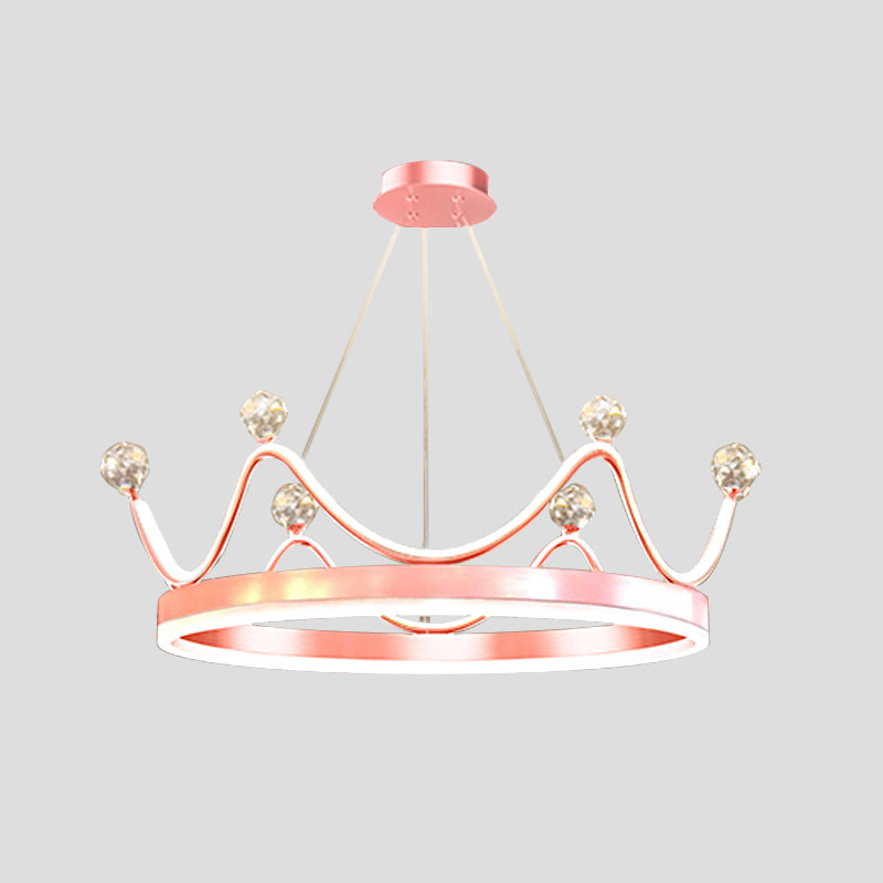 Metallic Crown Hanging Pendant Nordic Style LED Chandelier - Rebooters