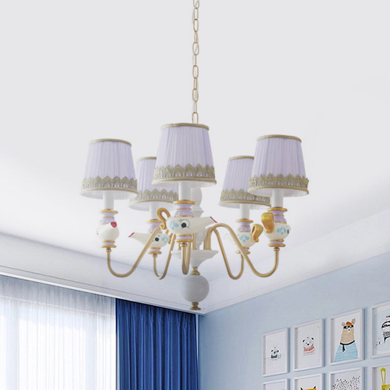 Gold Conical Pendant Lighting Modernism 3/5/6 Lights Chandelier - Rebooters
