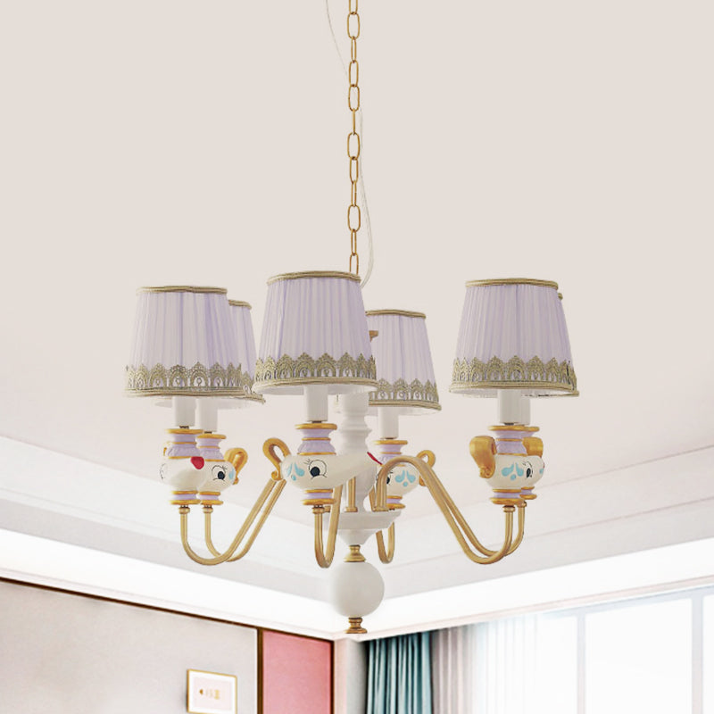 Gold Conical Pendant Lighting Modernism 3/5/6 Lights Chandelier - Rebooters