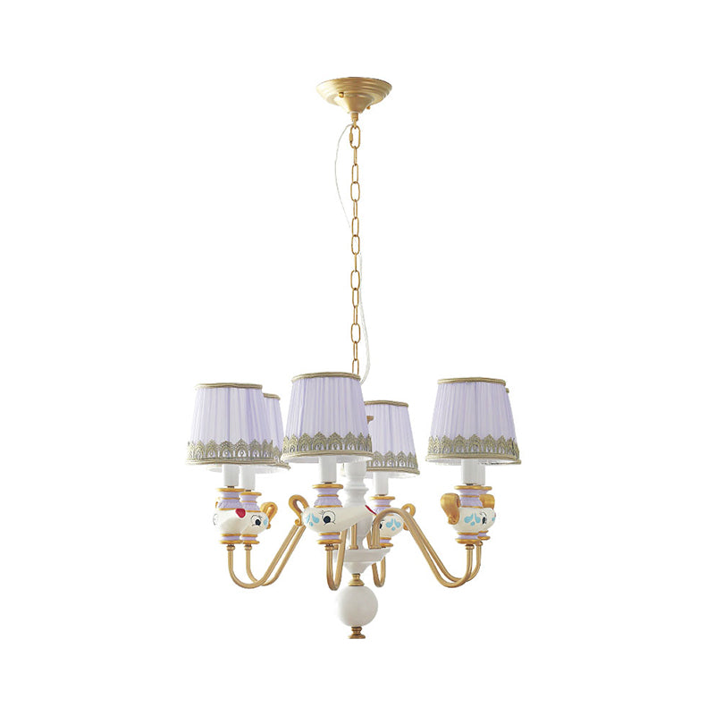 Gold Conical Pendant Lighting Modernism 3/5/6 Lights Chandelier - Rebooters