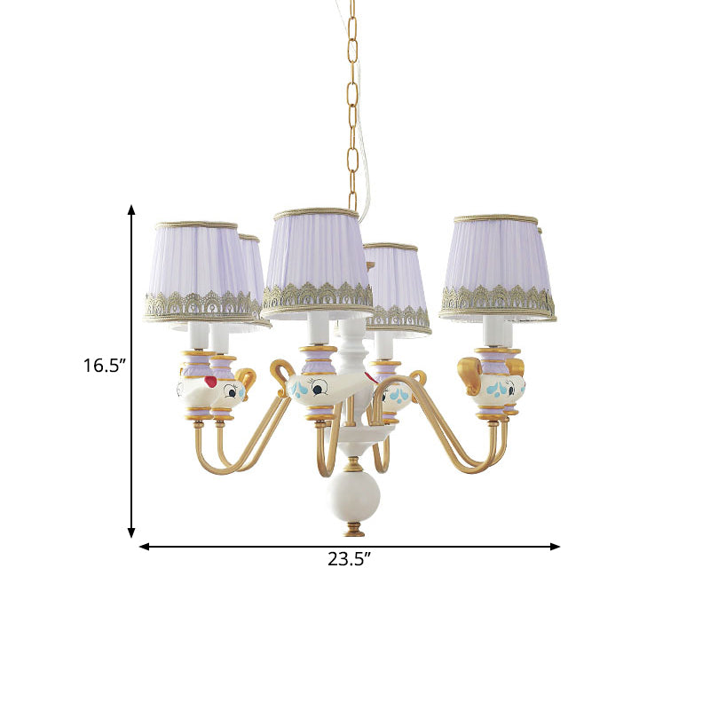 Gold Conical Pendant Lighting Modernism 3/5/6 Lights Chandelier - Rebooters