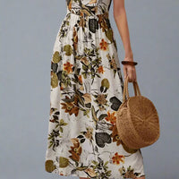 Elegant Women's Maxi Dress with Floral Print and Breezy Fit Rebooters Maxi Women's Dresses