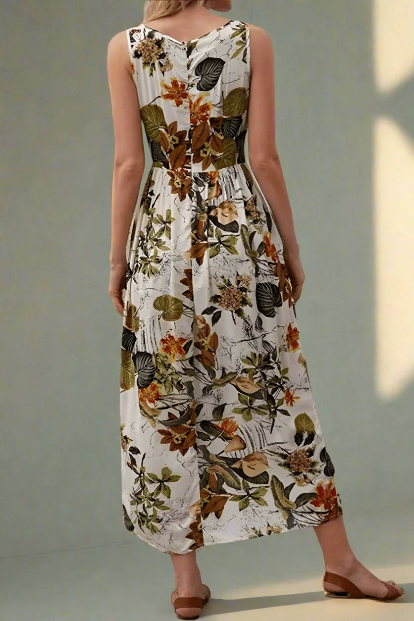 Elegant Women's Maxi Dress with Floral Print and Breezy Fit Rebooters Maxi Women's Dresses