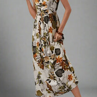 Elegant Women's Maxi Dress with Floral Print and Breezy Fit Rebooters Maxi Women's Dresses