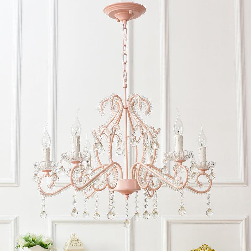 Bedroom Chandelier Girls Nordic Style Pendant Lighting Crystal - Rebooters