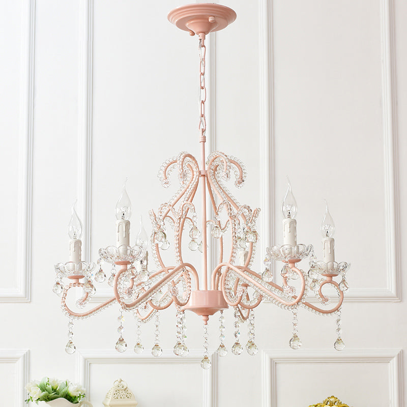 Bedroom Chandelier Girls Nordic Style Pendant Lighting Crystal - Rebooters