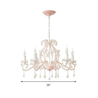 Bedroom Chandelier Girls Nordic Style Pendant Lighting Crystal - Rebooters