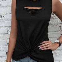 Women's Casual Round Neck Top With Rips For Stylish Comfort Rebooters Womens Shirts