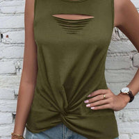 Women's Casual Round Neck Top With Rips For Stylish Comfort Rebooters Womens Shirts