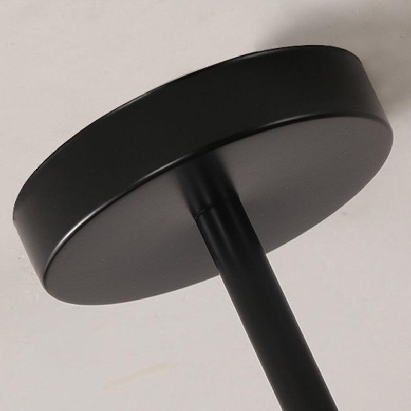 Amber Blue Clear Glass Spherical Chandelier Light Post Modern Black Pendant Lamp - Rebooters