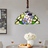 Domed Suspension Pendant Tiffany Handcrafted Stained Glass Chandelier - Rebooters