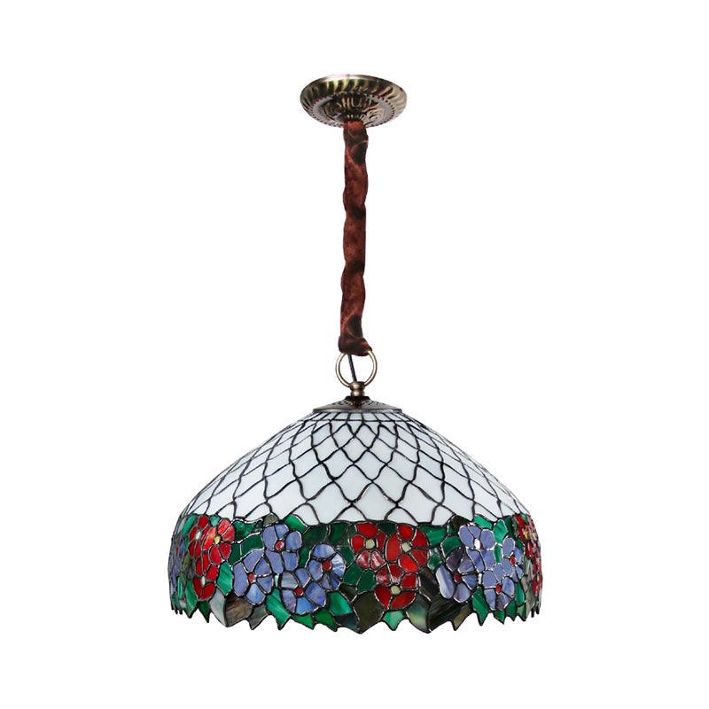 3 Bulbs Living Room Chandelier Light Victorian White Drop Pendant - Rebooters