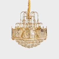 6 Heads Living Room Chandelier Light Simple Gold Pendant - Rebooters