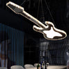 Guitar Clear Crystal Hanging Chandelier LED Fixture Dining Room - Rebooters