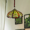 Barn Ceiling Pendant Light Baroque Hand Cut Glass Green Chandelier - Rebooters