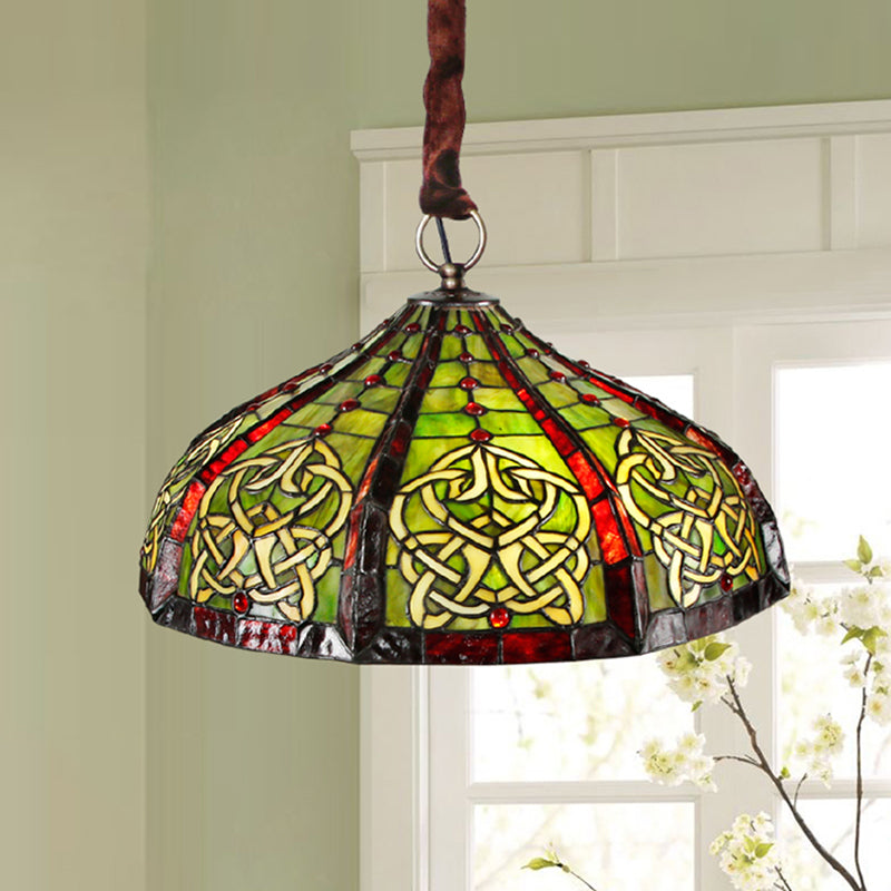 Barn Ceiling Pendant Light Baroque Hand Cut Glass Green Chandelier - Rebooters