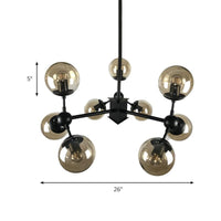 9 Lights Chandelier Lighting Nordic Black Hanging Light - Rebooters