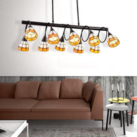 6/10 Lights Kitchen Island Lighting Tiffany Stylish Blue Orange Yellow Hanging Lamp - Rebooters