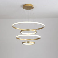 31.5"/39" Wide 4 Tiers LED Pendant Chandelier Gold - Rebooters
