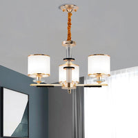 3 Heads Drawing Room Ceiling Pendant Simplicity Gold Chandelier - Rebooters