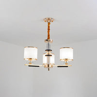 3 Heads Drawing Room Ceiling Pendant Simplicity Gold Chandelier - Rebooters
