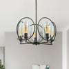 Cylinder Parlor Suspension Pendant Farmhouse Clear Glass Chandelier - Rebooters