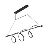 Acrylic Spiral Chandelier Light Minimalist LED Black Pendant - Rebooters