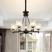 6/8 Heads Restaurant Ceiling Lamp Contemporary Black Chandelier - Rebooters