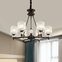 6/8 Heads Restaurant Ceiling Lamp Contemporary Black Chandelier - Rebooters