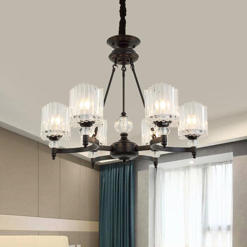 6/8 Heads Restaurant Ceiling Lamp Contemporary Black Chandelier - Rebooters