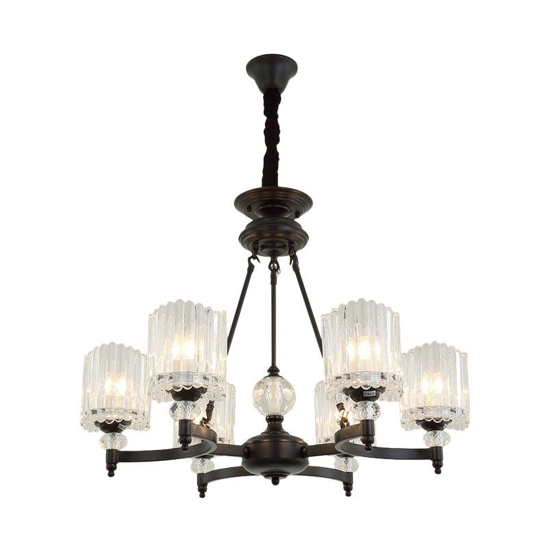 6/8 Heads Restaurant Ceiling Lamp Contemporary Black Chandelier - Rebooters