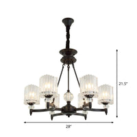 6/8 Heads Restaurant Ceiling Lamp Contemporary Black Chandelier - Rebooters