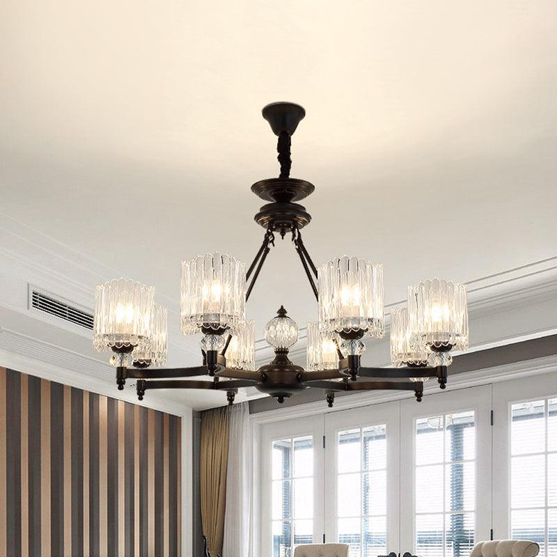 6/8 Heads Restaurant Ceiling Lamp Contemporary Black Chandelier - Rebooters