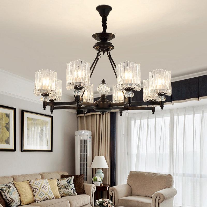 6/8 Heads Restaurant Ceiling Lamp Contemporary Black Chandelier - Rebooters