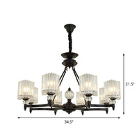 6/8 Heads Restaurant Ceiling Lamp Contemporary Black Chandelier - Rebooters