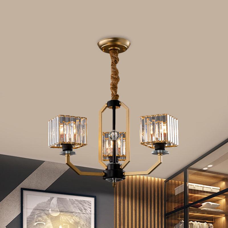 3/6 Bulbs Dining Room Chandelier Light Contemporary Gold Ceiling Lamp - Rebooters