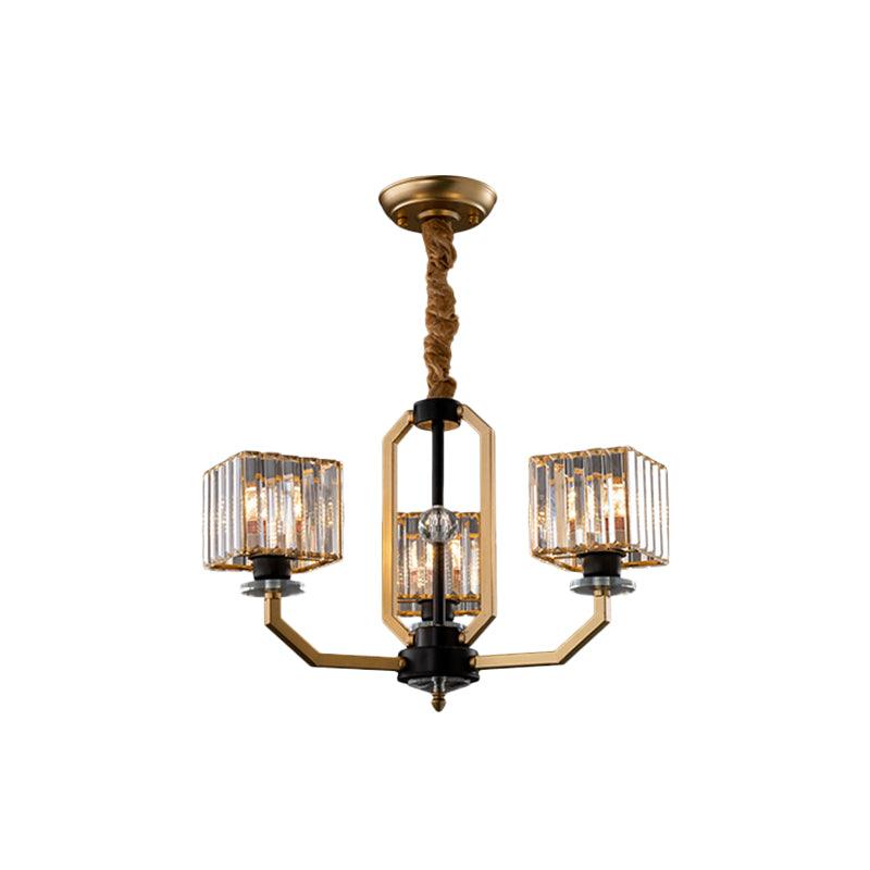 3/6 Bulbs Dining Room Chandelier Light Contemporary Gold Ceiling Lamp - Rebooters