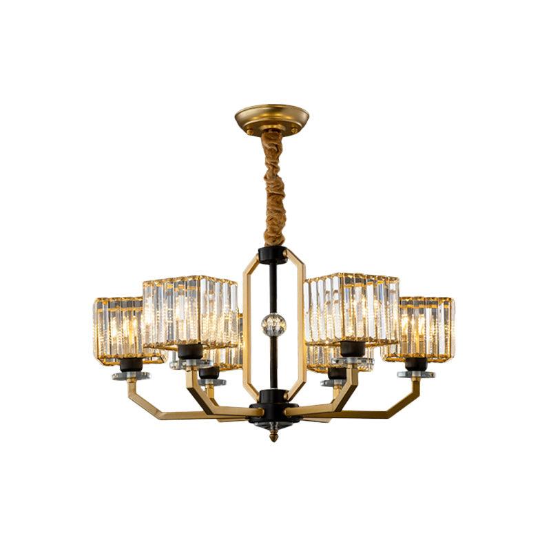 3/6 Bulbs Dining Room Chandelier Light Contemporary Gold Ceiling Lamp - Rebooters