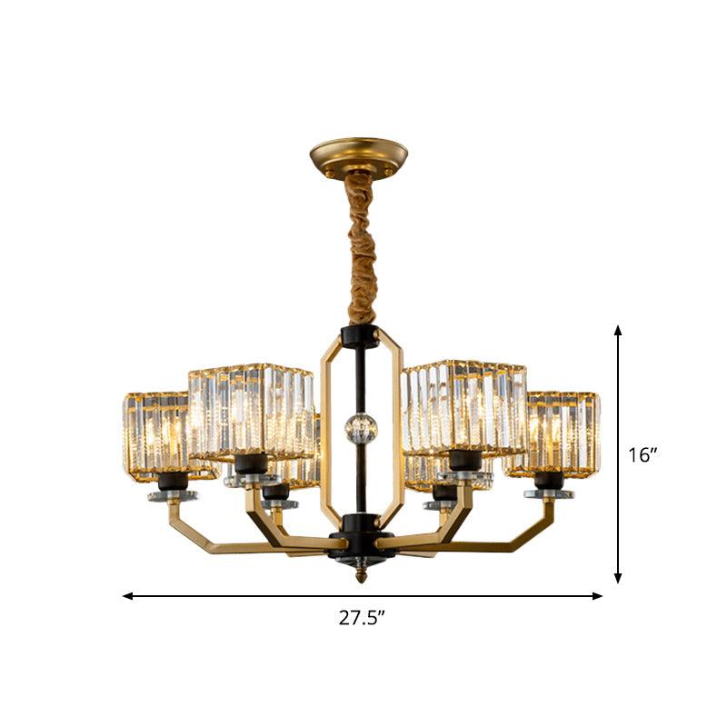 3/6 Bulbs Dining Room Chandelier Light Contemporary Gold Ceiling Lamp - Rebooters
