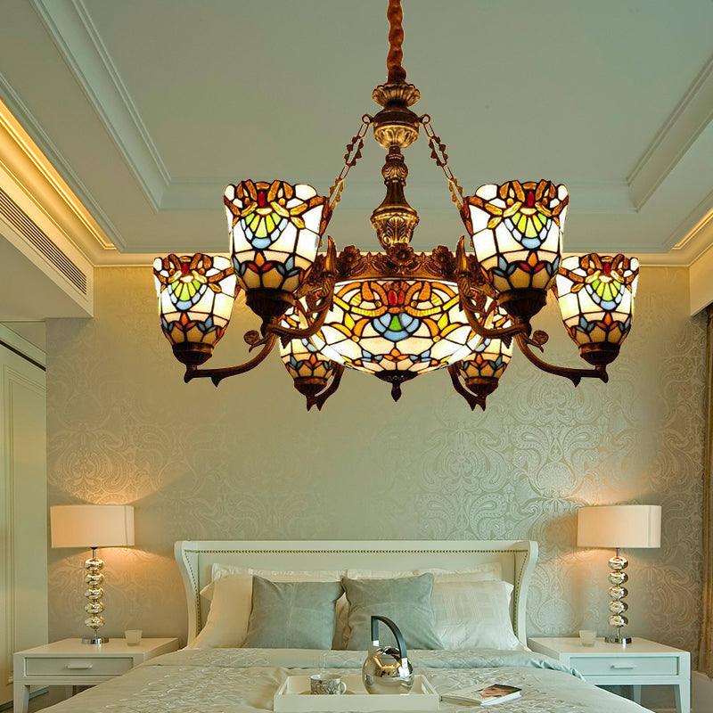 Baroque Style Chandeliers for Dining Room Art Glass Fixture - Rebooters