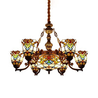 Baroque Style Chandeliers for Dining Room Art Glass Fixture - Rebooters
