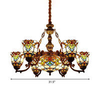 Baroque Style Chandeliers for Dining Room Art Glass Fixture - Rebooters