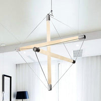 3/6 Lights Hanging Chandelier Contemporary Silver Lighting - Rebooters