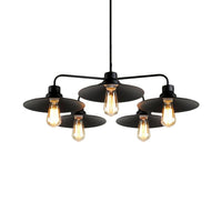 Black 3/5 Lights Chandelier Lighting Vintage Industrial Pendant Light - Rebooters