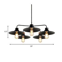 Black 3/5 Lights Chandelier Lighting Vintage Industrial Pendant Light - Rebooters