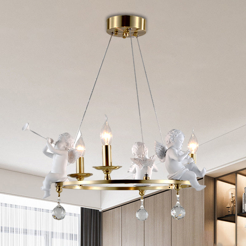 Candlestick Metallic Ceiling Pendant Nordic 3-Bulb Gold Chandelier - Rebooters