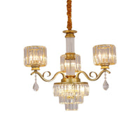 3-Tier Chandelier Lamp Minimalist Clear Crystal Ceiling Light - Rebooters