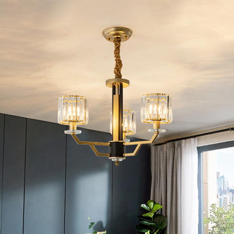 3/6 Heads Dining Room Suspension Lamp Minimalism Gold Chandelier - Rebooters
