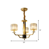 3/6 Heads Dining Room Suspension Lamp Minimalism Gold Chandelier - Rebooters